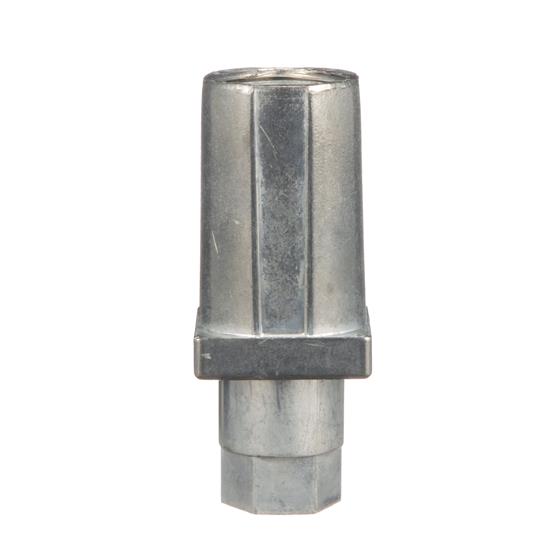 Picture of 1-1/4" Square Natural Finish Zinc Die Cast Adjustable Hex Foot Insert