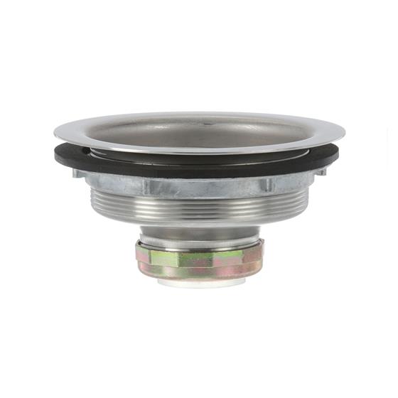 Picture of Encore® Duo Basket Drain, 3-1/2" Opening, 4-1/2" Flange, 18-8 S/S, Crumb Cup, w/Locknut, Gasket, Washer, Tailpiece, & Slipnut