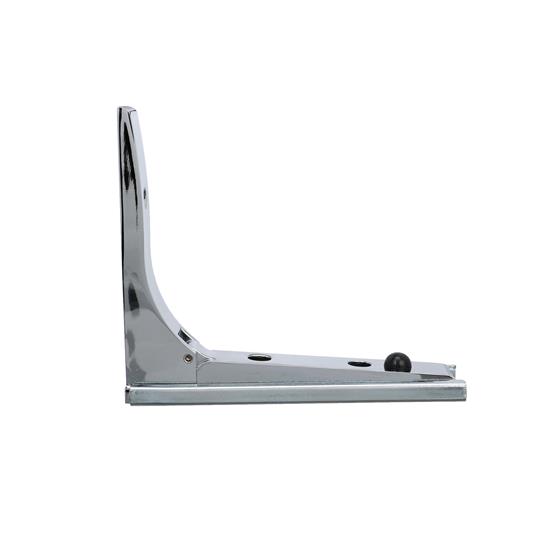 Picture of 7" L Chrome Plated Die Cast Folding Removable Shelf Bracket with Zinc Plated Steel Mount
