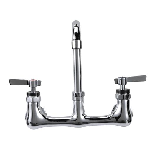 Picture of Encore® 8" OC. Brass Chrome Plated Wall Mount Faucet with 3-1/2" Gooseneck Spout