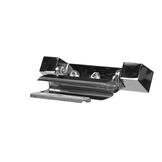 Picture of 1-1/8" Offset 5-1/2" L Chrome Plated Die Cast Non-Rise Adjustable Edgemount Hinge