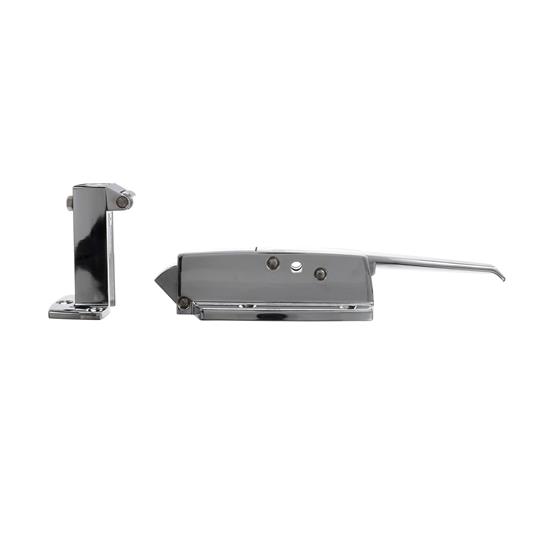 Picture of 1-5/8" to 2-1/2" Offset Polished Chrome Walk-In Cooler Door Safety Latch with Strike