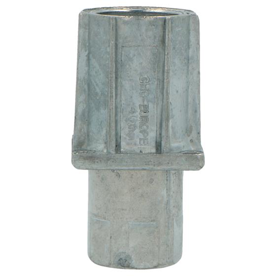 Picture of Insert foot, 25mm square, with hexagon and flanged adjuster