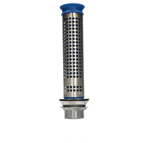 Picture of Overflow tube with plastic strainer 255mm, with drain E18-1500/4