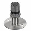 Picture of 1-1/2" Round Stainless Steel Clad Zinc Die Cast Adjustable Flanged Foot Insert With Mounting Holes