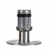 Picture of 1-5/8" Round Stainless Steel Clad Zinc Die Cast Adjustable Flanged Foot Insert With Mounting Holes