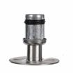 Picture of 1-5/8" Round Stainless Steel Clad Zinc Die Cast Adjustable Flanged Foot Insert With Mounting Holes