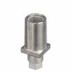 Picture of 1-1/4" Square Natural Finish Zinc Die Cast Adjustable Hex Foot Insert