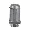 Picture of 2" Square Stainless Steel Clad Zinc Die Cast Adjustable Hex Foot Insert