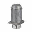 Picture of 2" Square Stainless Steel Clad Zinc Die Cast Adjustable Hex Foot Insert