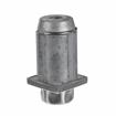 Picture of 2" Square Stainless Steel Clad Zinc Die Cast Adjustable Hex Foot Insert