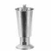 Picture of 4" H Nickel Plated Thermoplastic Appliance Leg With 3/8-16 x 1/2" L Protruding Stud and Nickel Plated Die Cast Adjustable Flanged Toe