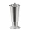 Picture of 4" H Nickel Plated Thermoplastic Appliance Leg With 3/8-16 x 1/2" L Protruding Stud and Nickel Plated Die Cast Adjustable Flanged Toe
