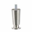 Picture of 1-1/4" OD x 2-1/2" H Nickel Plated Die Cast Appliance Leg With 3/8-16 x 5/8" L Protruding Stud And Adjustable Flanged Toe