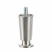 Picture of 1-1/4" OD x 2-1/2" H Nickel Plated Die Cast Appliance Leg With 3/8-16 x 5/8" L Protruding Stud And Adjustable Flanged Toe