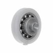 Picture of 1" OD Nylon/Steel Flat Ball Bearing Roller with 1/2" Rivet Stud