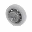 Picture of 1" OD Nylon/Steel Flat Ball Bearing Roller with 1/2" Rivet Stud