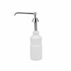 Picture of Encore® Soap Dispenser, Manual, 32 oz. Capacity, 3-1/2" x 15" x 7-7/16", White Polyethylene Bottle, Chrome Plated Brass Spout, Pump & Spout, Vandal Resistant, SANIGUARD® Antimicrobial Product Protection