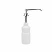 Picture of Encore® Soap Dispenser, Manual, 32 oz. Capacity, 3-1/2" x 15" x 7-7/16", White Polyethylene Bottle, Chrome Plated Brass Spout, Pump & Spout, Vandal Resistant, SANIGUARD® Antimicrobial Product Protection