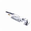 Picture of -1/8 to 3/8" Offset Polished Chrome Walk-In Cooler Door Safety Latch with Cylinder Lock and Strike