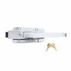 Picture of Heavy-Duty Polished Chrome Walk-In Cooler Door Safety Latch Body With Cylinder Lock Only - Less Strike