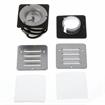 Picture of 5" x 5"  23 Watt 220 Volt Aluminum Heated Round Vent Port For 4" Thick Walk-In Freezers
