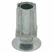 Picture of Insert foot, 35mm square, with flanged adjuster, nat. finish