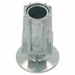 Picture of Insert foot, 35mm square, with flanged adjuster, nat. finish
